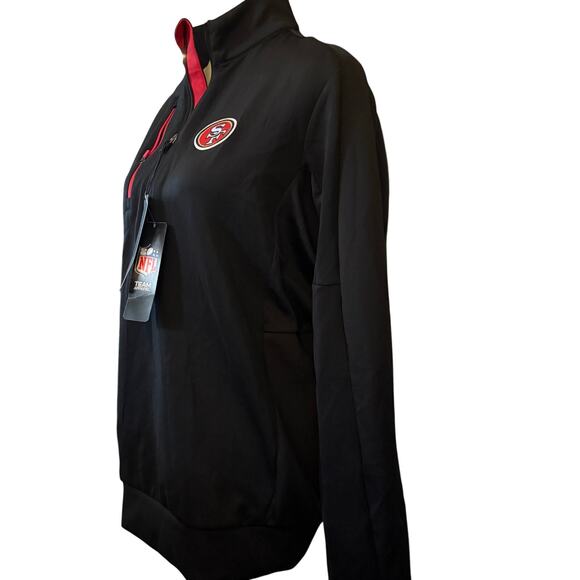 NFL Team Apparel Antigua San Francisco 49ers Quarter Zip Jacket, Medium, NWT - Picture 8 of 8